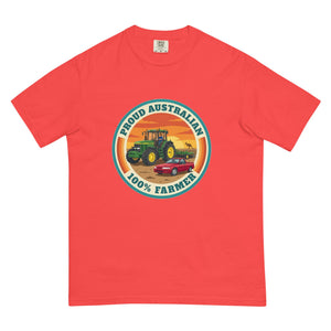 The Tractor Mugs Store Paprika John Deere 7810 PROUD AUSTRALIAN 100% FARMER Retro | Unisex Premium T-shirt Quality Farmers Merch