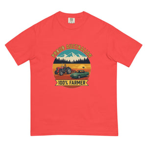 The Tractor Mugs Store Paprika Massey Ferguson 35X PROUD AUSTRALIAN 100% FARMER Outdoor | Unisex Premium T-shirt Quality Farmers Merch