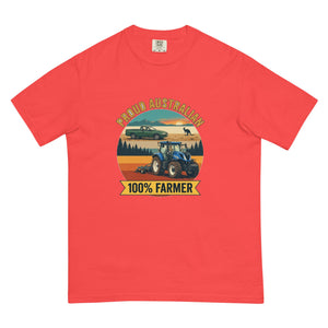 The Tractor Mugs Store Paprika New Holland T7.210 PROUD AUSTRALIAN 100% FARMER Outdoor | Unisex Premium T-shirt Quality Farmers Merch
