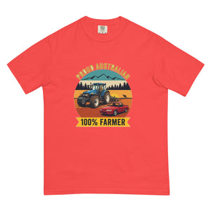 The Tractor Mugs Store Paprika New Holland TM 155 PROUD AUSTRALIAN 100% FARMER Outdoor | Unisex Premium T-shirt Quality Farmers Merch