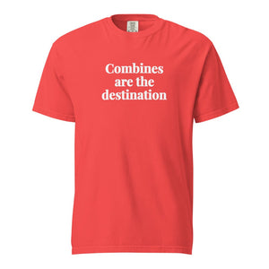 The Tractor Mugs Store Paprika / S Combines Are the Destination | Unisex Premium T-shirt Quality Farmers Merch