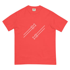 The Tractor Mugs Store Paprika / S Two Tractors + Tram Lines | Unisex Premium T-shirt Quality Farmers Merch
