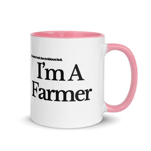 The Tractor Mugs Store Pink / 11 oz I'M A FARMER | Mug with Color Inside Quality Farmers Merch