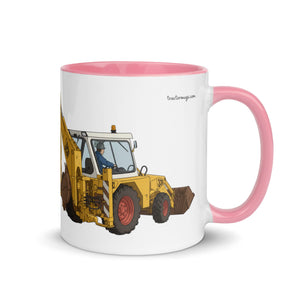 The Tractor Mugs Store Pink / 11 oz JCB 3D Working | Mug with Colour Inside Quality Farmers Merch
