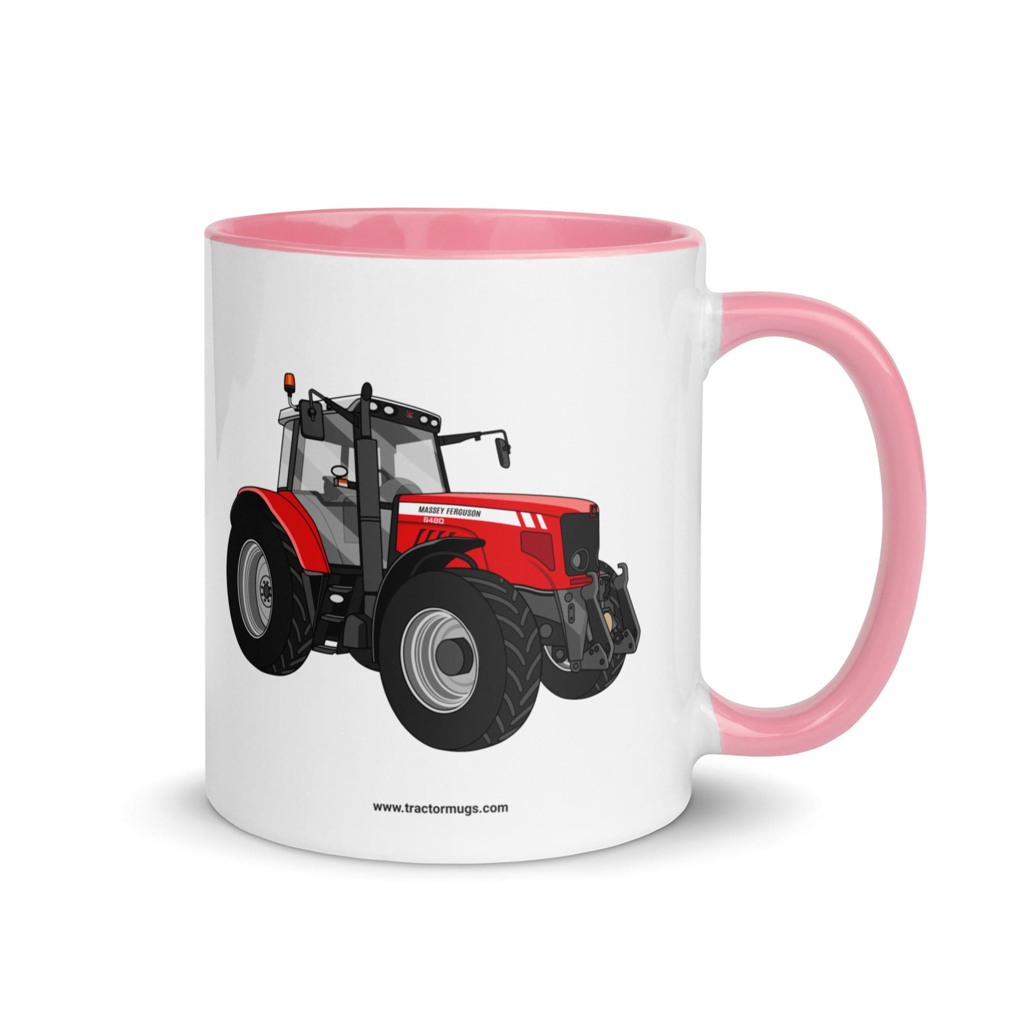 The Tractor Mugs Store Pink / 11 oz Massey Ferguson 6480 | Mug with Color Inside Quality Farmers Merch