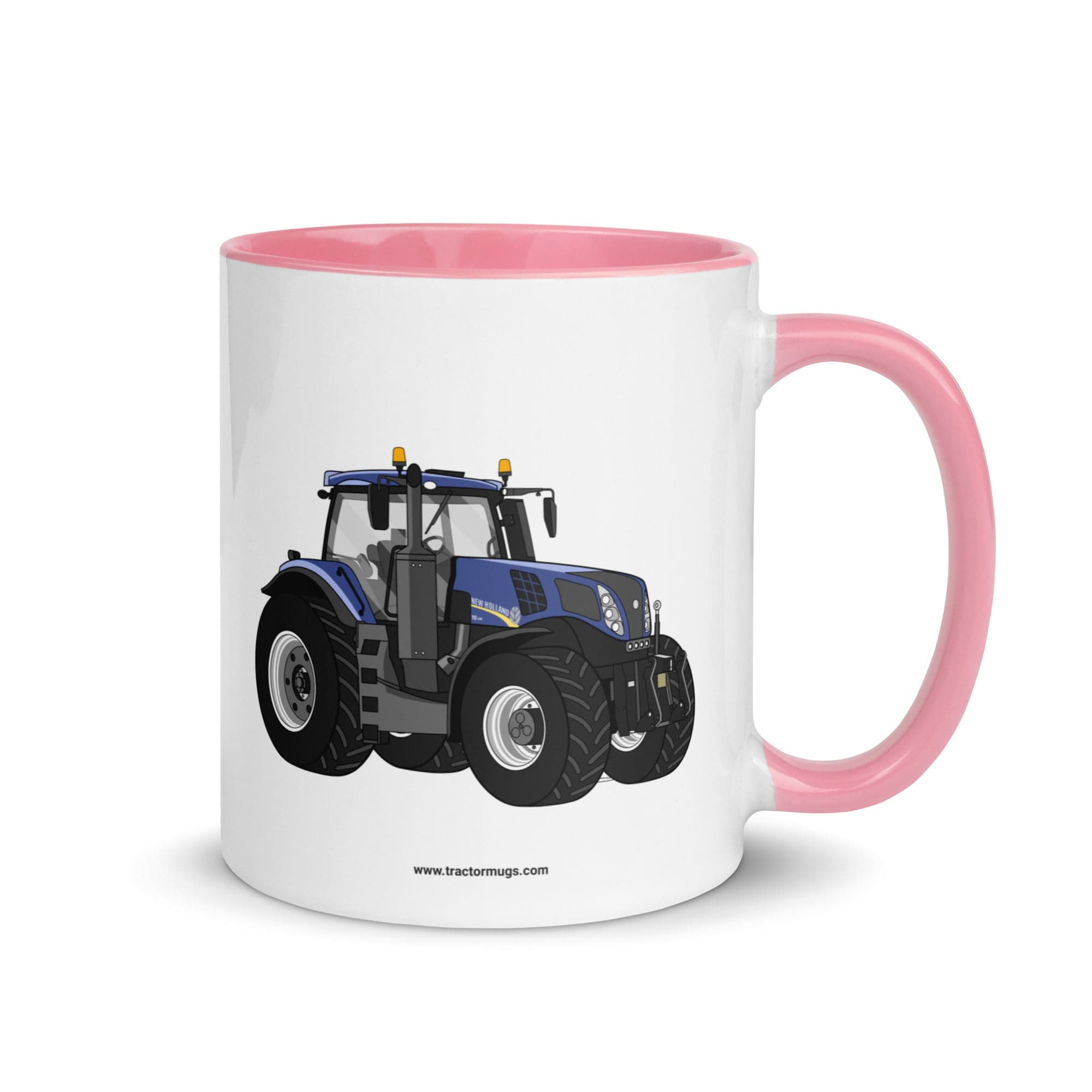 The Tractor Mugs Store Pink / 11 oz New Holland T8 435 | Mug with Color Inside Quality Farmers Merch