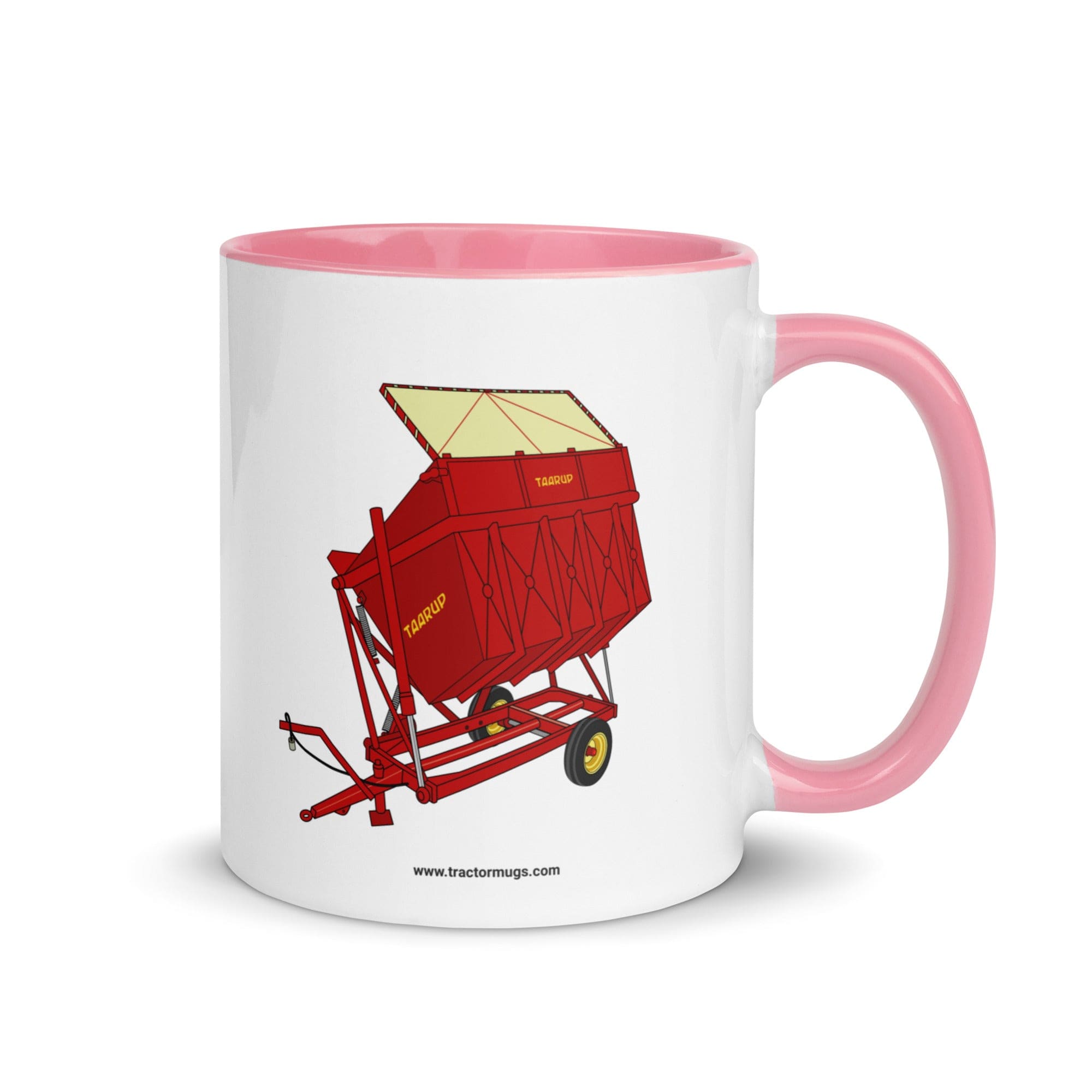 The Tractor Mugs Store Pink / 11 oz Taarup tipvogn T3 Trailer | Mug with Color Inside Quality Farmers Merch