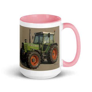 The Tractor Mugs Store Pink / 15 oz Fendt 308 LSA 4WD Oil Painting | Mug with Color Inside Quality Farmers Merch