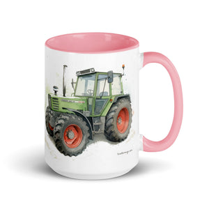 The Tractor Mugs Store Pink / 15 oz Fendt 308 LSA 4WD Watercolor | Mug with Color Inside Quality Farmers Merch