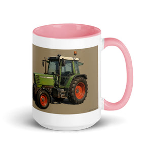 The Tractor Mugs Store Pink / 15 oz Fendt Farmer 308 C Oil Painting | Mug with Color Inside Quality Farmers Merch