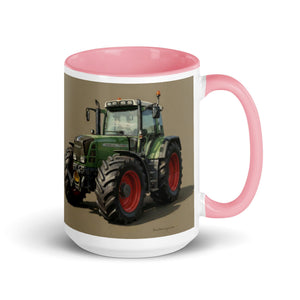 The Tractor Mugs Store Pink / 15 oz Fendt Favorit 818 Oil Painting | Mug with Color Inside Quality Farmers Merch