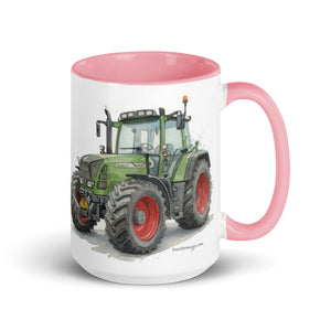 The Tractor Mugs Store Pink / 15 oz Fendt Favorit 818 Watercolor | Mug with Color Inside Quality Farmers Merch