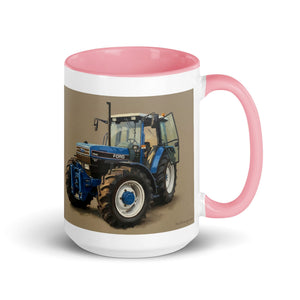 The Tractor Mugs Store Pink / 15 oz Ford 7840 Oil Painting | Mug with Color Inside Quality Farmers Merch