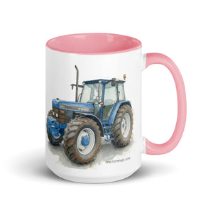 The Tractor Mugs Store Pink / 15 oz Ford 8340 Watercolor | Mug with Color Inside Quality Farmers Merch