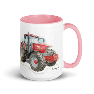 The Tractor Mugs Store Pink / 15 oz McCormick MTX 200 Watercolor | Mug with Color Inside Quality Farmers Merch