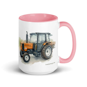 The Tractor Mugs Store Pink / 15 oz Renault 65-32 MX Watercolor | Mug with Color Inside Quality Farmers Merch