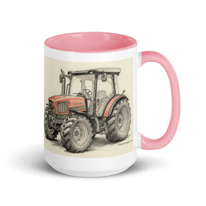 The Tractor Mugs Store Pink / 15 oz SAME Dorado Natural 70 (Stage V) Pencil Sketch | Mug with Color Inside Quality Farmers Merch