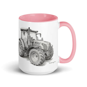 The Tractor Mugs Store Pink / 15 oz SAME Explorer 105 (Stage V) Pencil Sketch | Mug with Color Inside Quality Farmers Merch