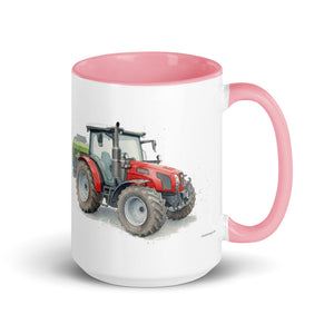 The Tractor Mugs Store Pink / 15 oz SAME Explorer 105 (Stage V) Watercolor | Mug with Color Inside Quality Farmers Merch