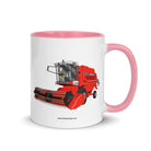 The Tractor Mugs Store Pink 1994 Massey Ferguson 32 Combine Harvester | Mug with Color Inside Quality Farmers Merch