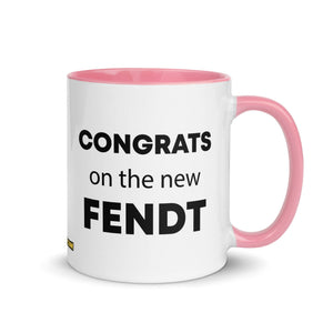 The Tractor Mugs Store Pink Congrats On The New Fendt  | Mug with Color Inside Quality Farmers Merch