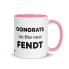 The Tractor Mugs Store Pink Congrats On The New Fendt  | Mug with Color Inside Quality Farmers Merch