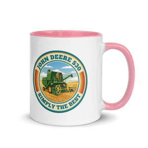 The Tractor Mugs Store Pink John Deere 530 John Deere 530 SIMPLY THE BEST | Mug with Colour Inside Quality Farmers Merch
