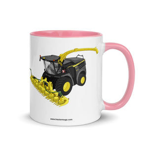 The Tractor Mugs Store Pink John Deere 8800 Black Beauty Silage Harvester | Mug with Color Inside Quality Farmers Merch
