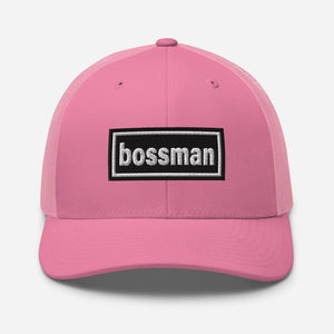 The Tractor Mugs Store Pink Oasis Style Retro Bossman | Trucker Cap Quality Farmers Merch