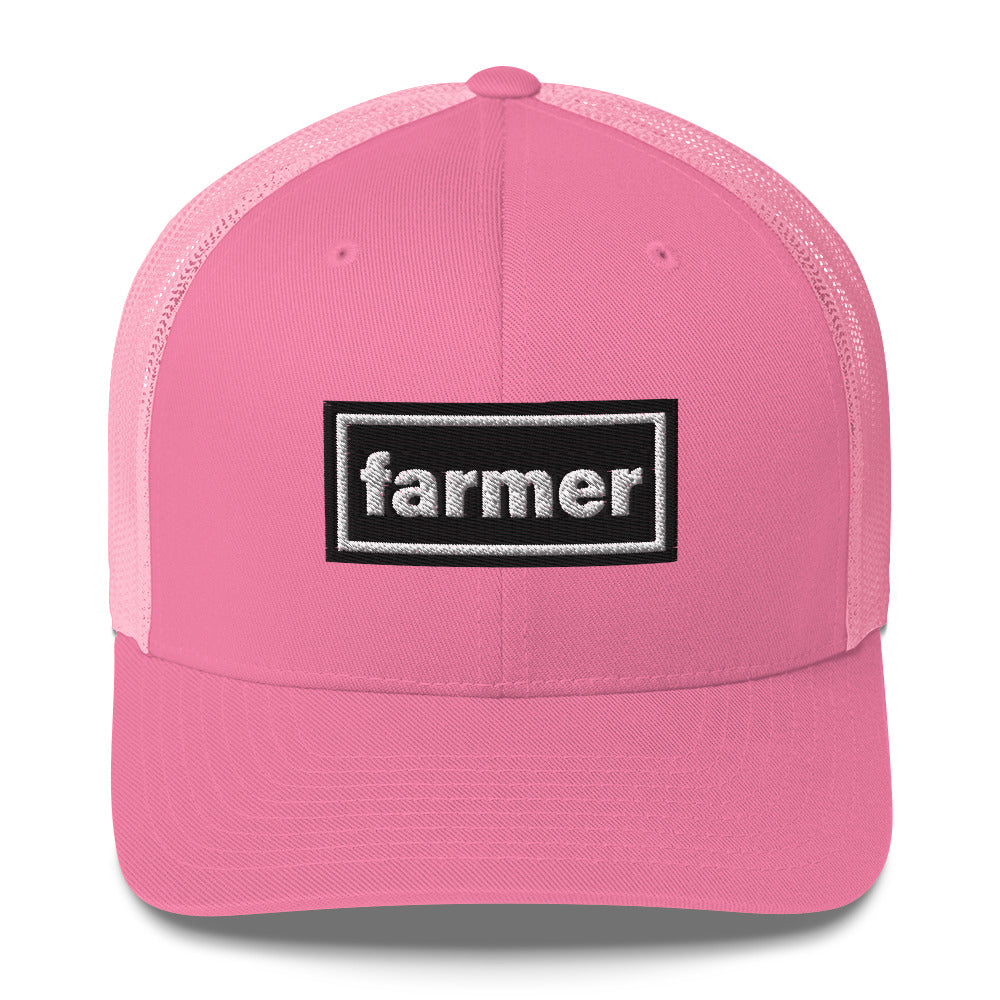 The Tractor Mugs Store Pink Oasis Style Retro Farmer Trucker Cap Quality Farmers Merch