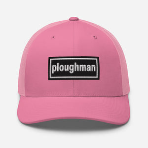 The Tractor Mugs Store Pink Oasis Style Retro Ploughman | Trucker Cap Quality Farmers Merch