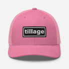 The Tractor Mugs Store Pink Oasis Style Retro Tillage | Trucker Cap Quality Farmers Merch