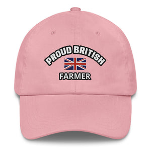 The Tractor Mugs Store Pink Proud British Farmer | Dad Hat Quality Farmers Merch