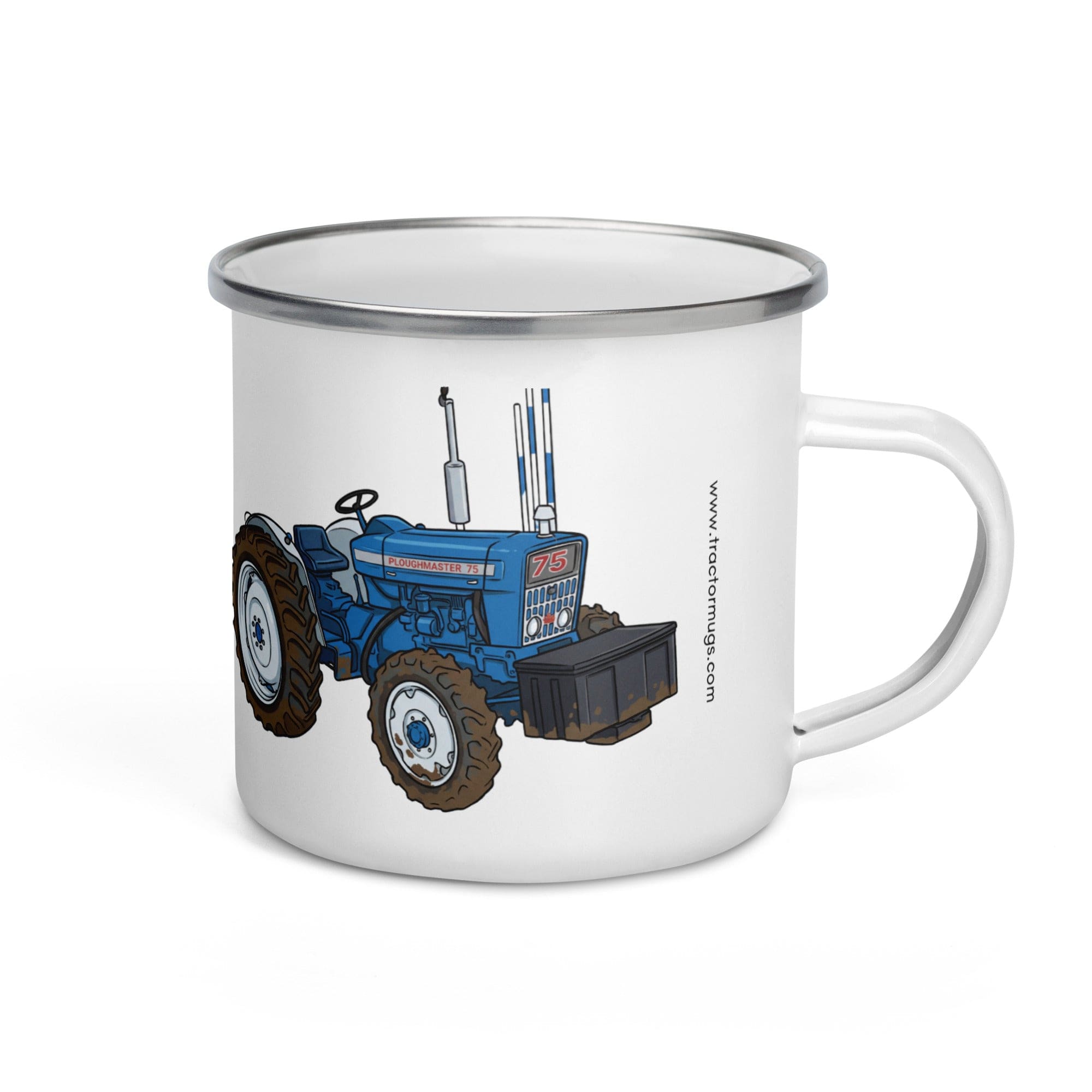 The Tractor Mugs Store PLOUGHMASTER 75 | Enamel Mug Quality Farmers Merch