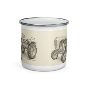 The Tractor Mugs Store Porsche Diesel A111 Pencil Sketch | Enamel Mug Quality Farmers Merch