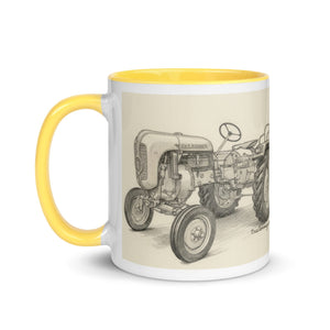 The Tractor Mugs Store Porsche Diesel A111 Pencil Sketch | Mug with Color Inside Quality Farmers Merch