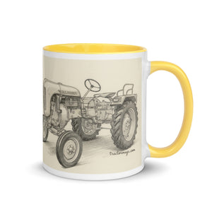 The Tractor Mugs Store Porsche Diesel A111 Pencil Sketch | Mug with Color Inside Quality Farmers Merch