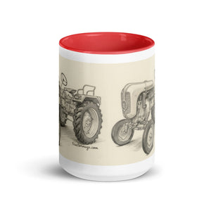 The Tractor Mugs Store Porsche Diesel A111 Pencil Sketch | Mug with Color Inside Quality Farmers Merch