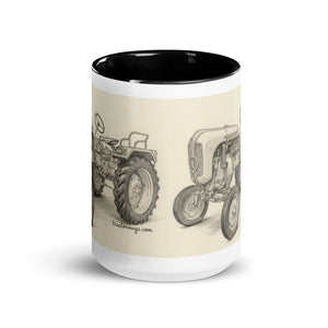 The Tractor Mugs Store Porsche Diesel A111 Pencil Sketch | Mug with Color Inside Quality Farmers Merch