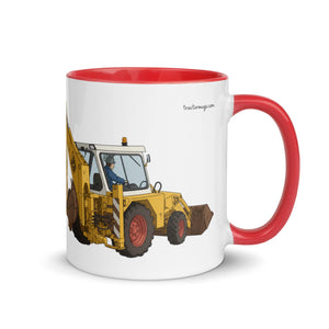 The Tractor Mugs Store Red / 11 oz JCB 3D Working | Mug with Colour Inside Quality Farmers Merch