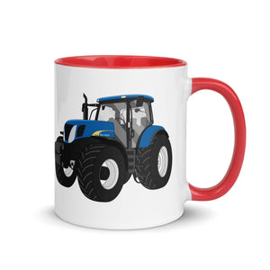 The Tractor Mugs Store Red / 11 oz New Holland 7040 | Mug with Color Inside Quality Farmers Merch