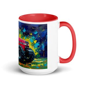 The Tractor Mugs Store Red / 15 oz Case 7250 Splash Art | Mug with Color Inside Quality Farmers Merch