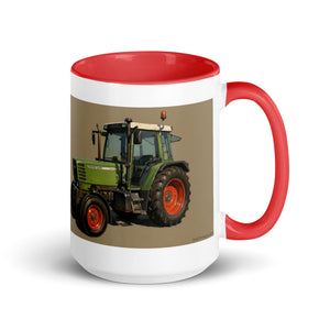 The Tractor Mugs Store Red / 15 oz Fendt Farmer 308 C Oil Painting | Mug with Color Inside Quality Farmers Merch