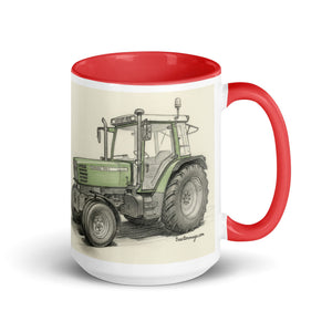 The Tractor Mugs Store Red / 15 oz Fendt Farmer 308 C Pencil Sketch | Mug with Color Inside Quality Farmers Merch