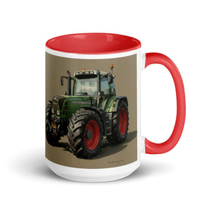 The Tractor Mugs Store Red / 15 oz Fendt Favorit 818 Oil Painting | Mug with Color Inside Quality Farmers Merch