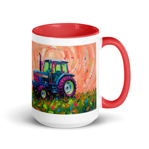 The Tractor Mugs Store Red / 15 oz Ford 6640 Splash Art | Mug with Color Inside Quality Farmers Merch