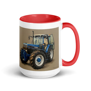 The Tractor Mugs Store Red / 15 oz Ford 7840 Oil Painting | Mug with Color Inside Quality Farmers Merch