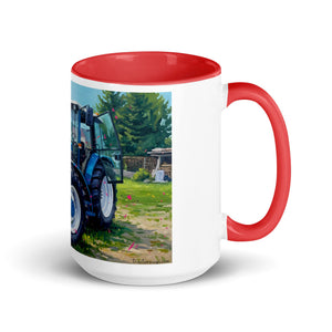 The Tractor Mugs Store Red / 15 oz Ford 7840 Splash Art | Mug with Color Inside Quality Farmers Merch