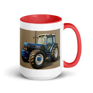 The Tractor Mugs Store Red / 15 oz Ford 8340 Oil Painting | Mug with Color Inside Quality Farmers Merch