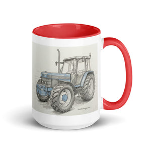The Tractor Mugs Store Red / 15 oz Ford 8340 Pencil Sketch | Mug with Color Inside Quality Farmers Merch